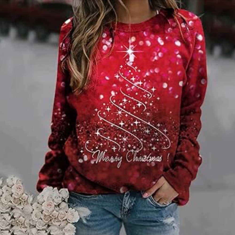 Festive Holiday Christmas Tree Sweatshirt